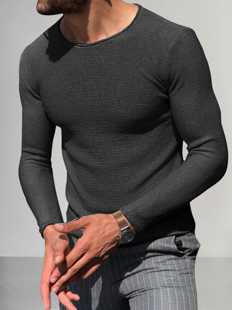 Stylish Lightweight Knit Top Sweater coofandy Black M 