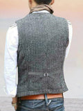 Vintage Texture Suit Vest Vest coofandystore 
