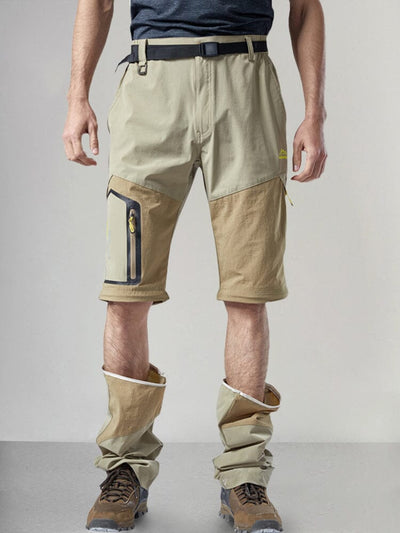 Convertible Quick Dry Cargo Pants Pants coofandy Khaki S 