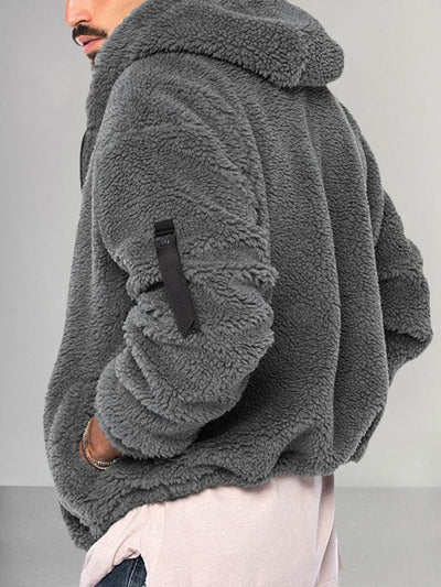 Thermal Fleece Hooded Jacket Jackets coofandy 