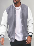 Casual Varsity Baseball Jacket Jackets coofandy 