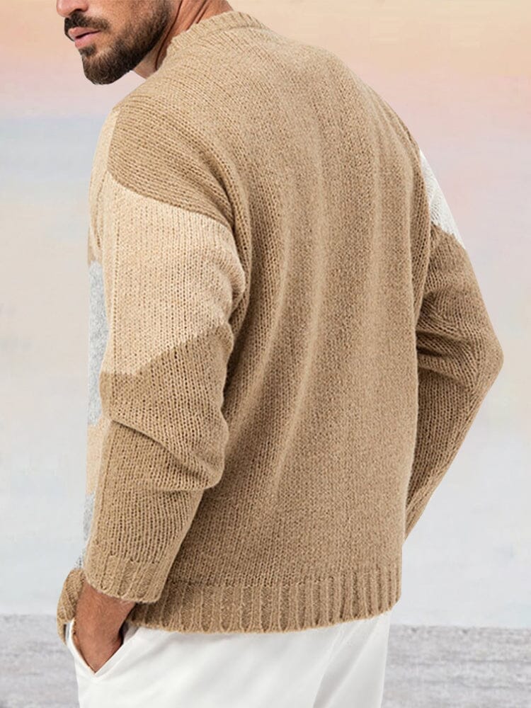 Soft Pullover Jacquard Sweater Sweater coofandy 