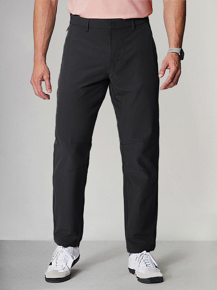 Basic Straight Suit Pants Pants coofandy Black S 
