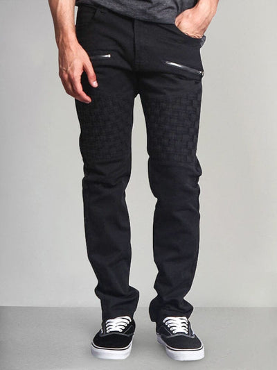 Stylish Splicing Cargo Pants Pants coofandy Black M 