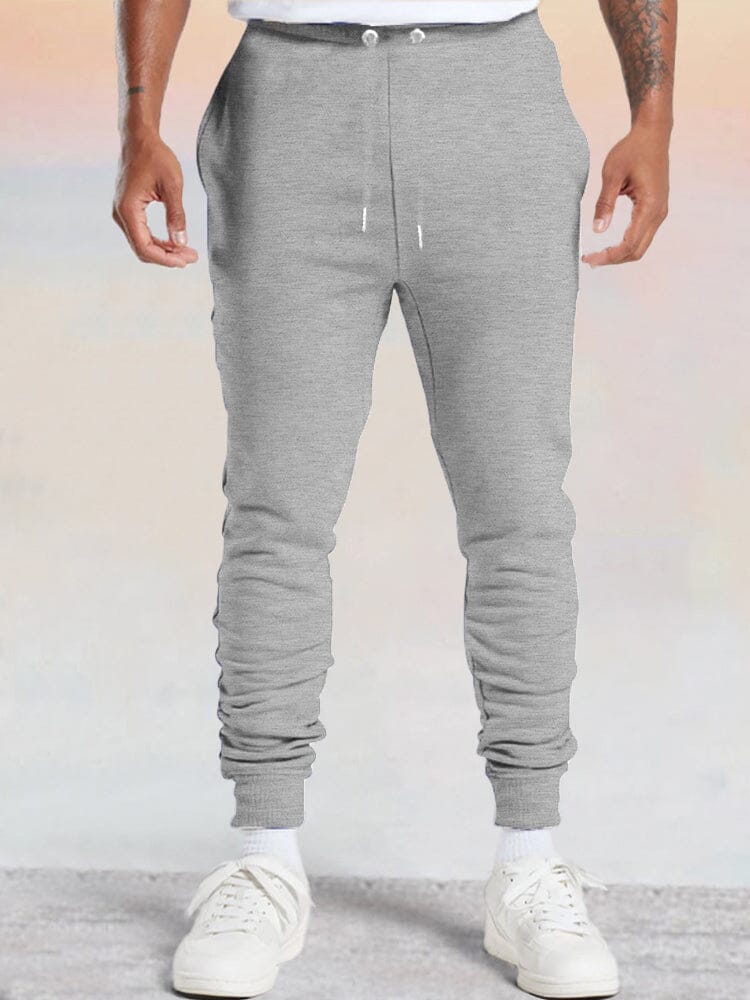 Athleisure Beam Feet Pants Sweatpants coofandy Light Grey S 