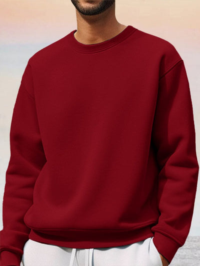 Classic Athleisure Solid Sweatshirt Hoodies coofandy Dark Red M 