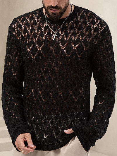 Stylish Hollow-Out Knit Top Sweater coofandy 