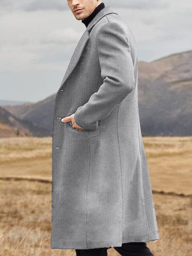 Premium Simple Solid Tweed Coat Coat coofandy 