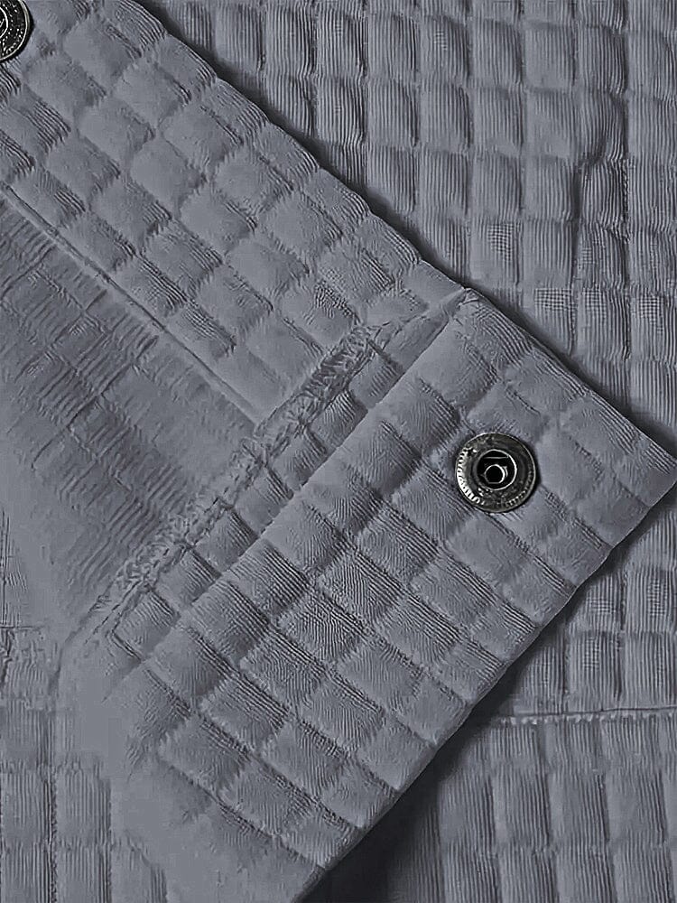 Soft Checkered Texture Jacket Jackets coofandy 