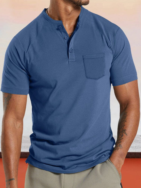 Classic Fit Soft Henley Shirt T-Shirt coofandy 