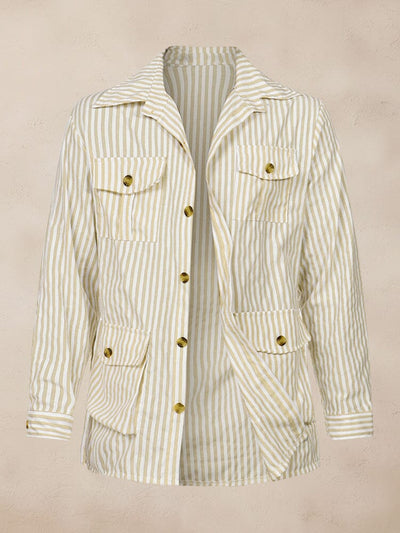 Casual Lightweight Stripe Jacket Jackets coofandystore 