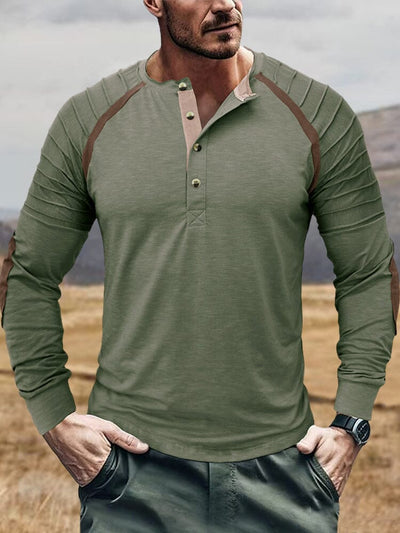 Casual Raglan Sleeve Undershirt Shirts coofandystore Army Green S 