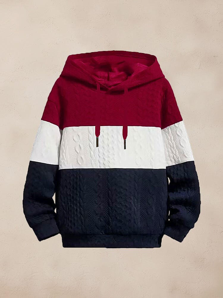Casual Color Block Hooded Sweater Sweater coofandy 