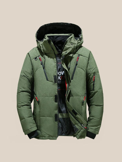 Thermal Hiking Hooded Parka Jacket Jackets coofandy Army Green S 