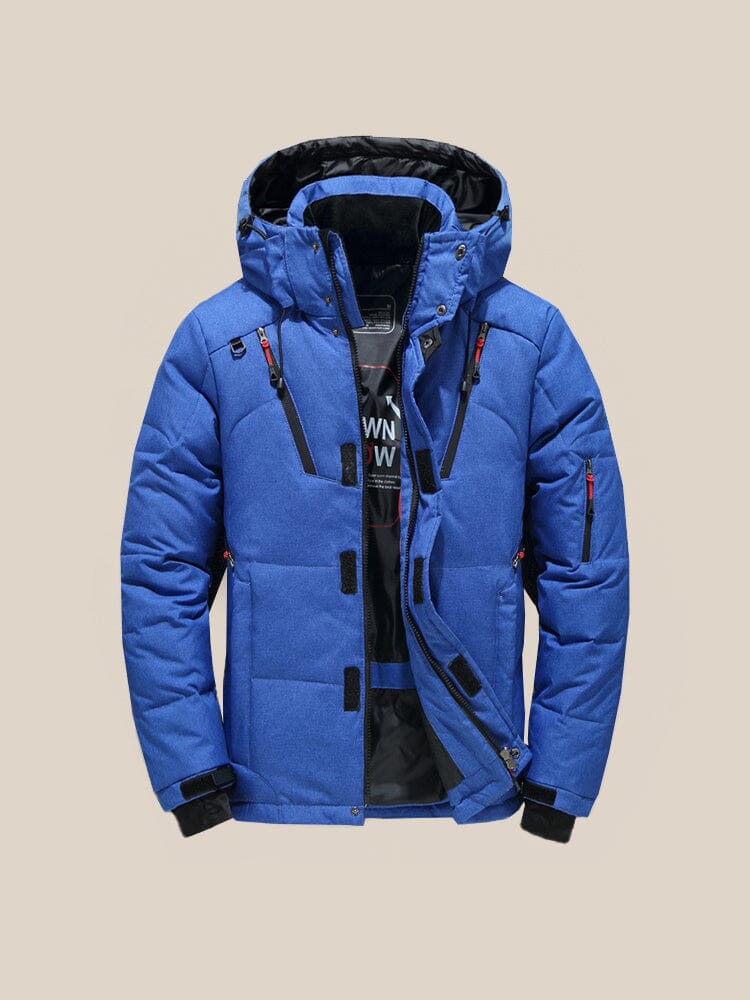Thermal Hiking Hooded Parka Jacket Jackets coofandy Blue S 
