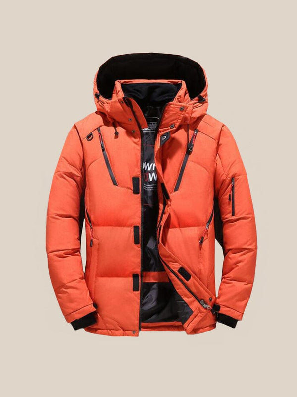 Thermal Hiking Hooded Parka Jacket Jackets coofandy Orange S 