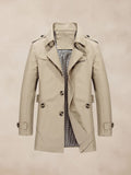Classic Leisure Trench Coat Coat coofandy Beige M 