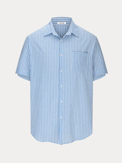 Leisure Classic Fit Stripe Shirt Shirts coofandy 