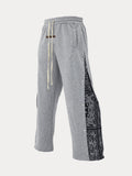 Stylish Paisley Splicing Sweatpants Sweatpants coofandy 