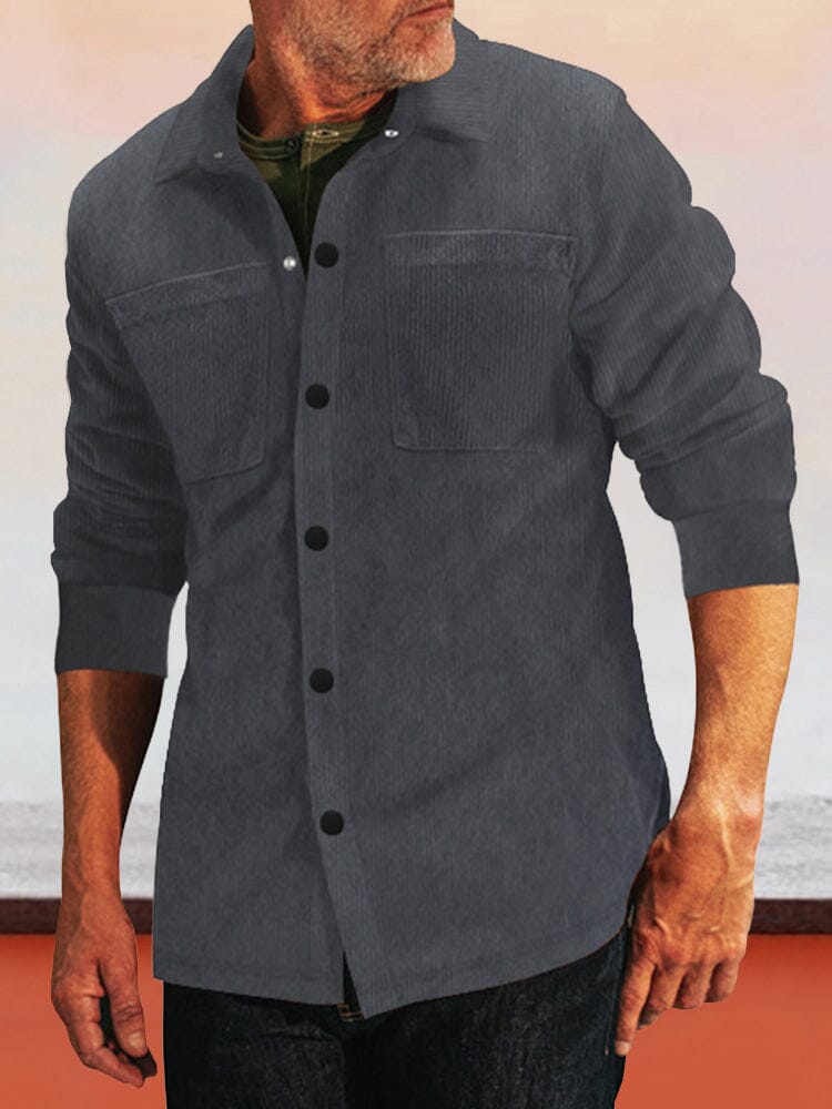 Classic Fit Corduroy Shirt Shirts coofandy 