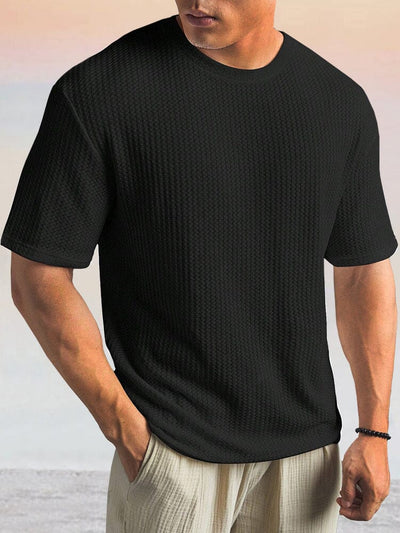 Casual Breathable Stretch T-shirt T-Shirt coofandy Black M 
