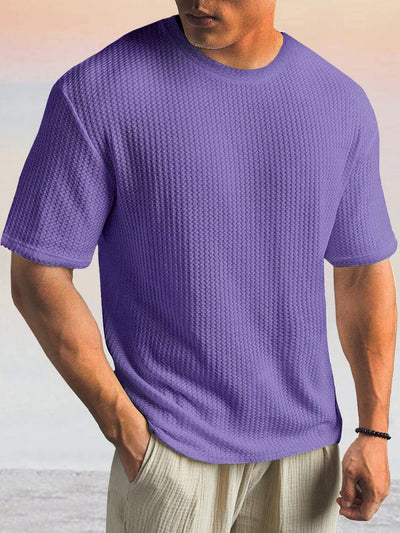 Casual Breathable Stretch T-shirt T-Shirt coofandy Purple S 