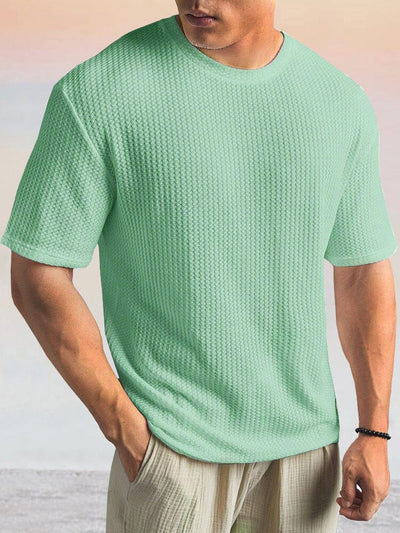 Casual Breathable Stretch T-shirt T-Shirt coofandy Light Green S 
