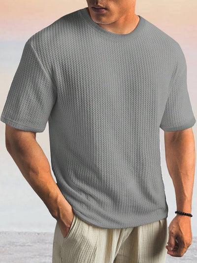 Casual Breathable Stretch T-shirt T-Shirt coofandy Grey M 