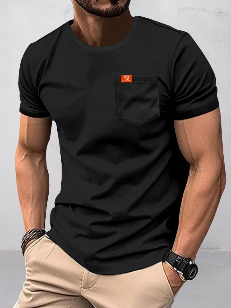 Athleisure Slim Fit Workout T-shirt T-Shirt coofandy Black S 