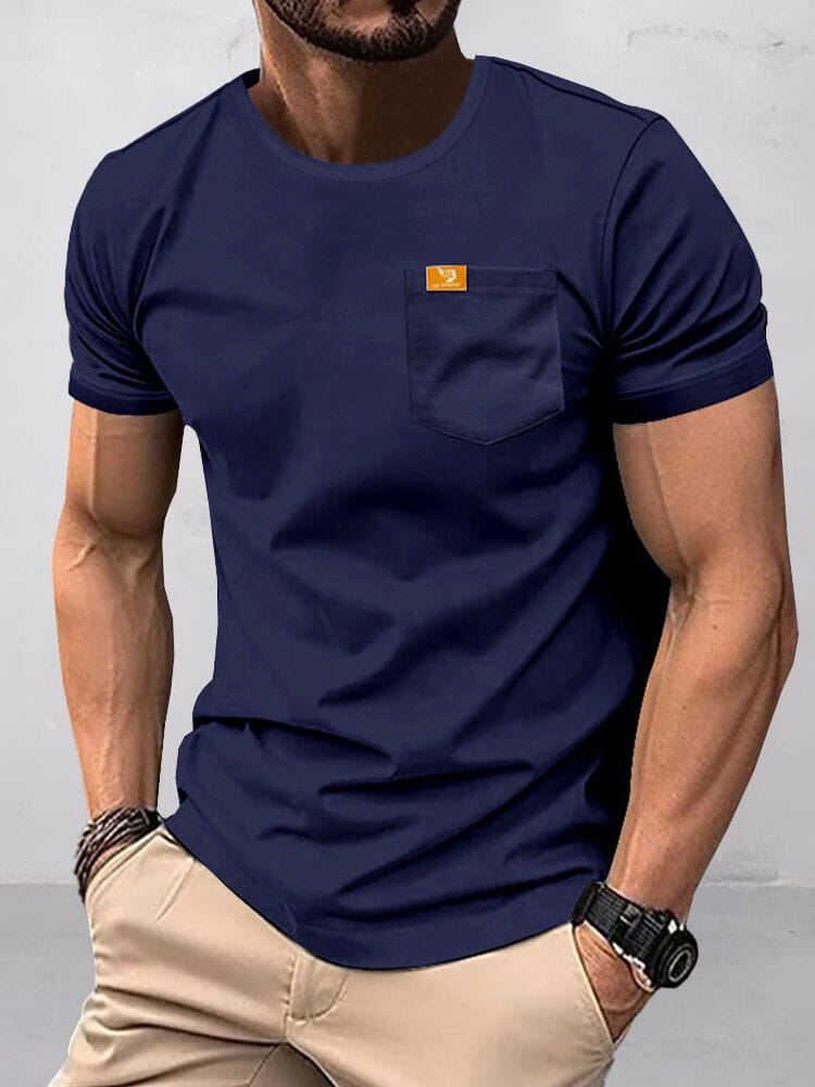 Athleisure Slim Fit Workout T-shirt T-Shirt coofandy Navy Blue S 