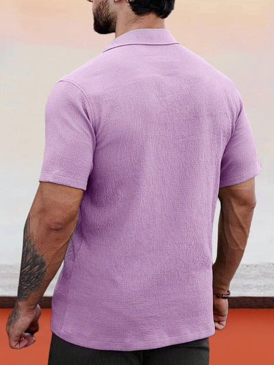Casual Simple Textured Shirt Shirts coofandy 