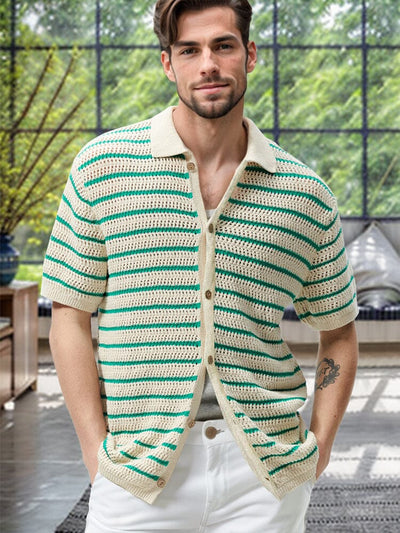 Stylish Breathable Knit Shirt Shirts coofandy PAT1 M 