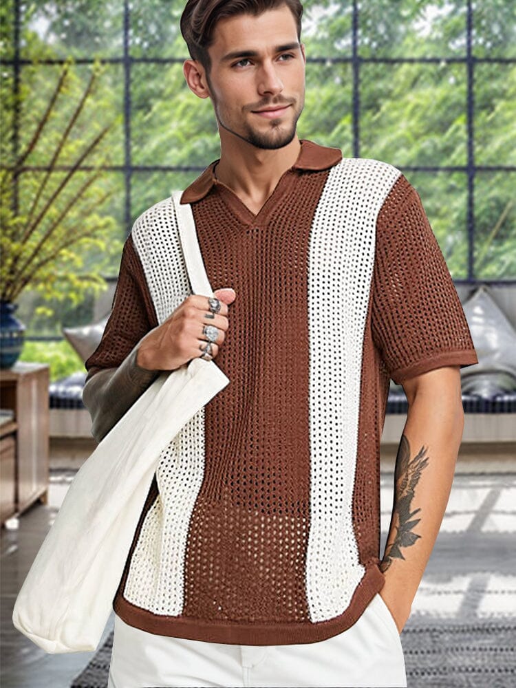 Stylish Breathable Knit Shirt Shirts coofandy PAT3 M 