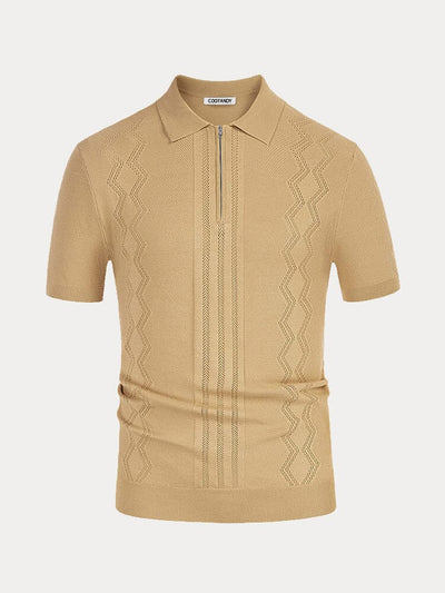 Stylish Lightweight Knit Polo Shirt Polos coofandy 