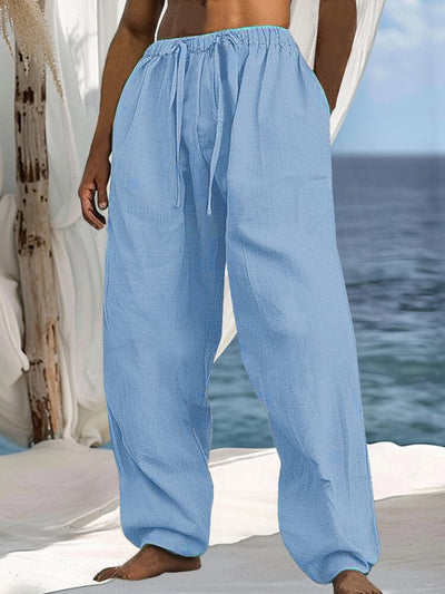Comfort Relaxation Resort Pants Pants coofandy Blue S 