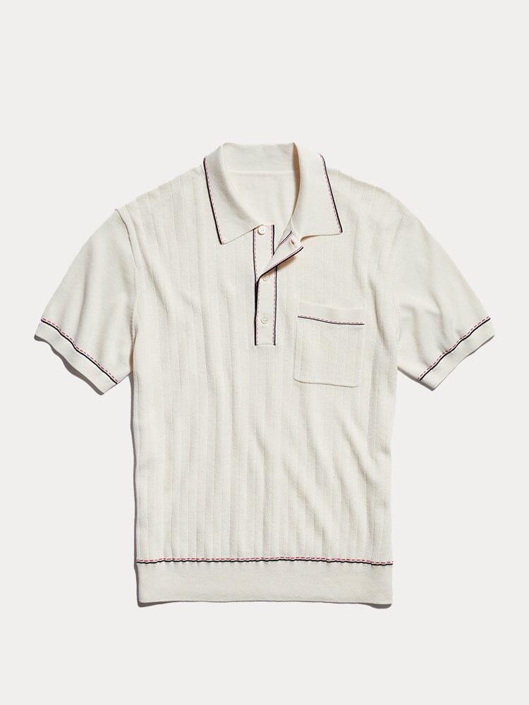 Soft Breathable Knit Polo Shirt Shirts coofandy 