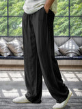 Leisure Cotton Linen Drawstring Pants Pants coofandy Black S 