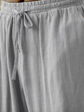 Leisure Cotton Linen Drawstring Pants Pants coofandy 