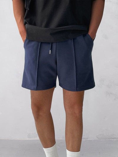 Simple Athleisure Basic Shorts Shorts coofandy Navy Blue M 