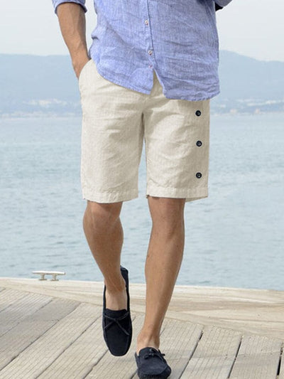 Leisure Breathable 100% Cotton Shorts Shorts coofandy Khaki S 