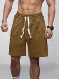 Active Comfort Ripped Shorts Shorts coofandy Khaki S 