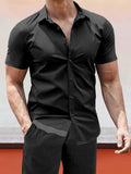Classic Wrinkle Free Solid Shirt Shirts coofandy Black S 