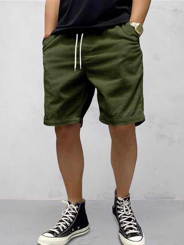 Lightweight Summer Corduroy Shorts Shorts coofandy Army Green M 