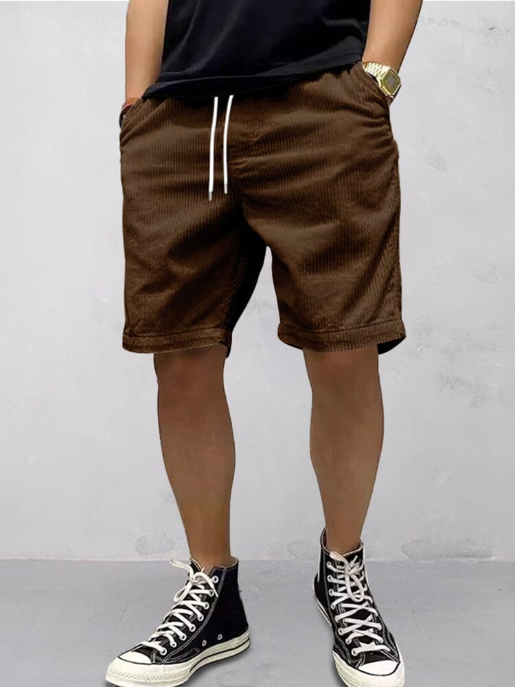 Lightweight Summer Corduroy Shorts Shorts coofandy Brown S 