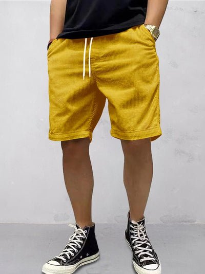 Lightweight Summer Corduroy Shorts Shorts coofandy Yellow S 