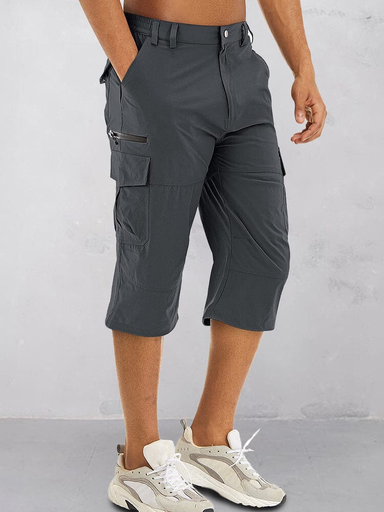 Practical Durable Cargo Shorts Shorts coofandy Dark Grey M 