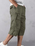 Casual Utility Cargo Capri Pants