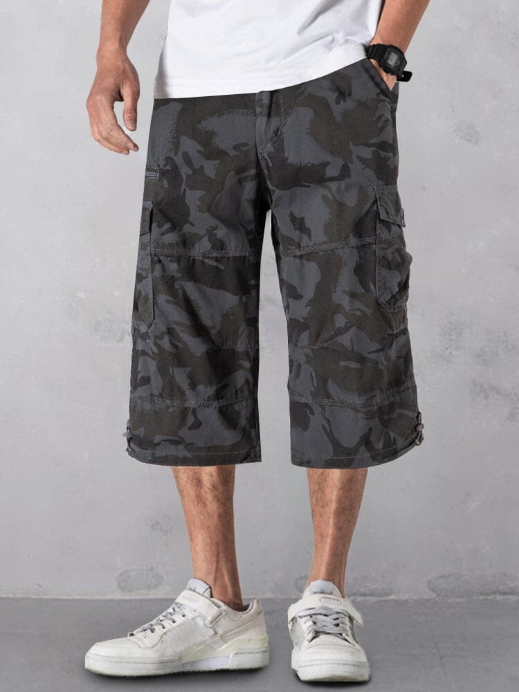 Casual Utility Cargo Capri Pants Shorts coofandy Camo S 