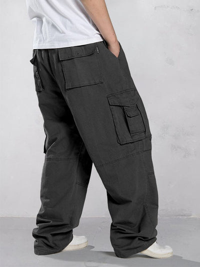 Comfortable Baggy Cargo Pants Pants coofandy Black S 