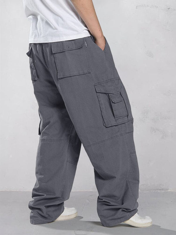 Comfortable Baggy Cargo Pants Pants coofandy Grey S 